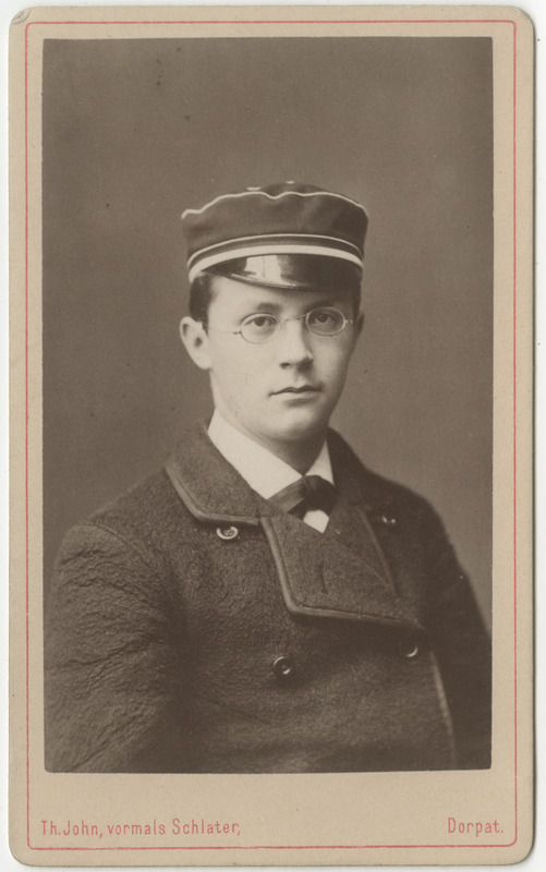 Korporatsioon "Estonia" liige Oskar Wulff, portreefoto