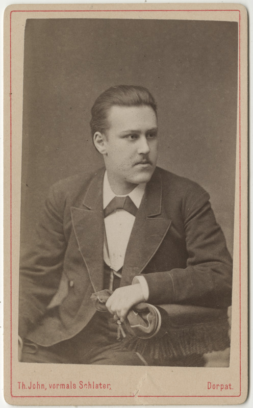 Korporatsioon "Estonia" liige Philipp Strauch, portreefoto