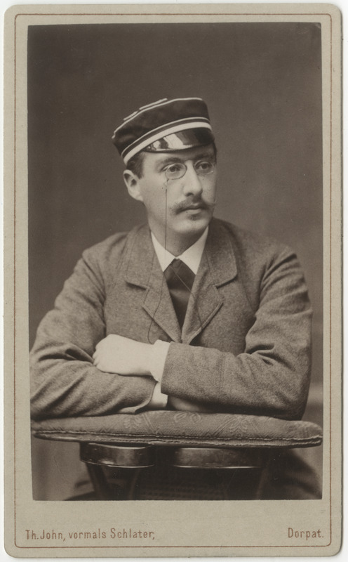 Korporatsioon "Estonia" liige Eduard von Gloy, portreefoto