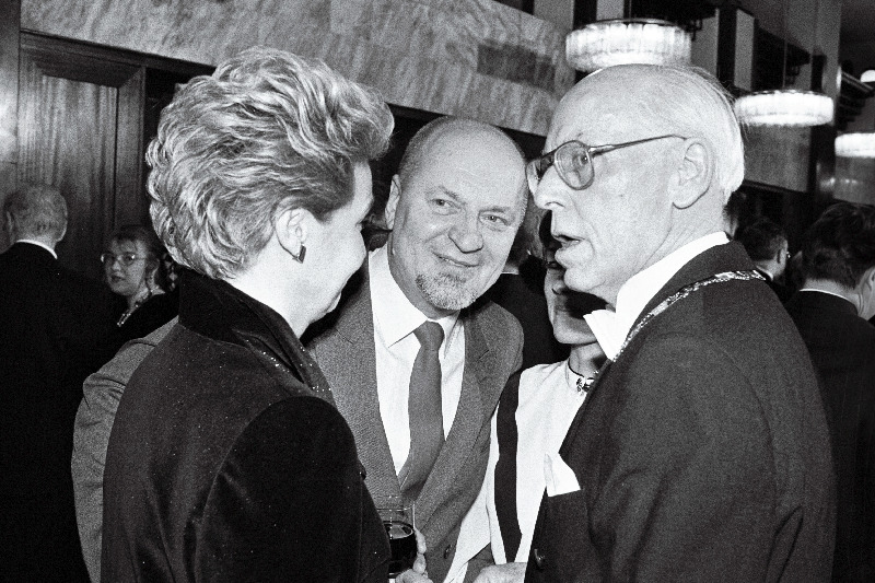 Presidendi vastuvõtt, Aarvo Haug, Lennart ja Helle Meri.