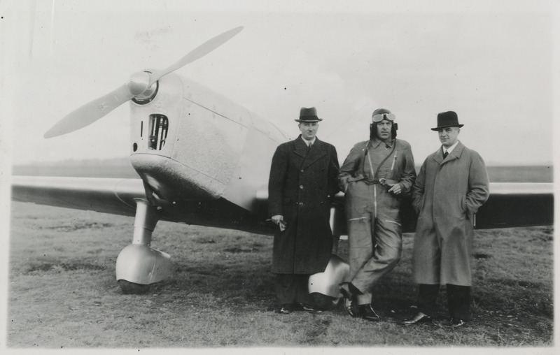 PTO lennuk, konstruktorid Voldemar Post, Rein Tooma ja Otto Org, grupifoto
