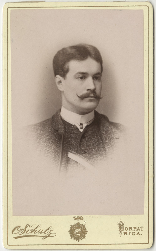 Korporatsioon "Estonia" liige Oskar von Wahl, portreefoto