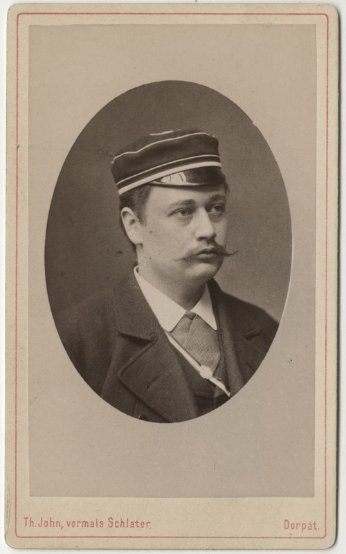 Korporatsioon "Estonia" liige Hugo Hempel, portreefoto