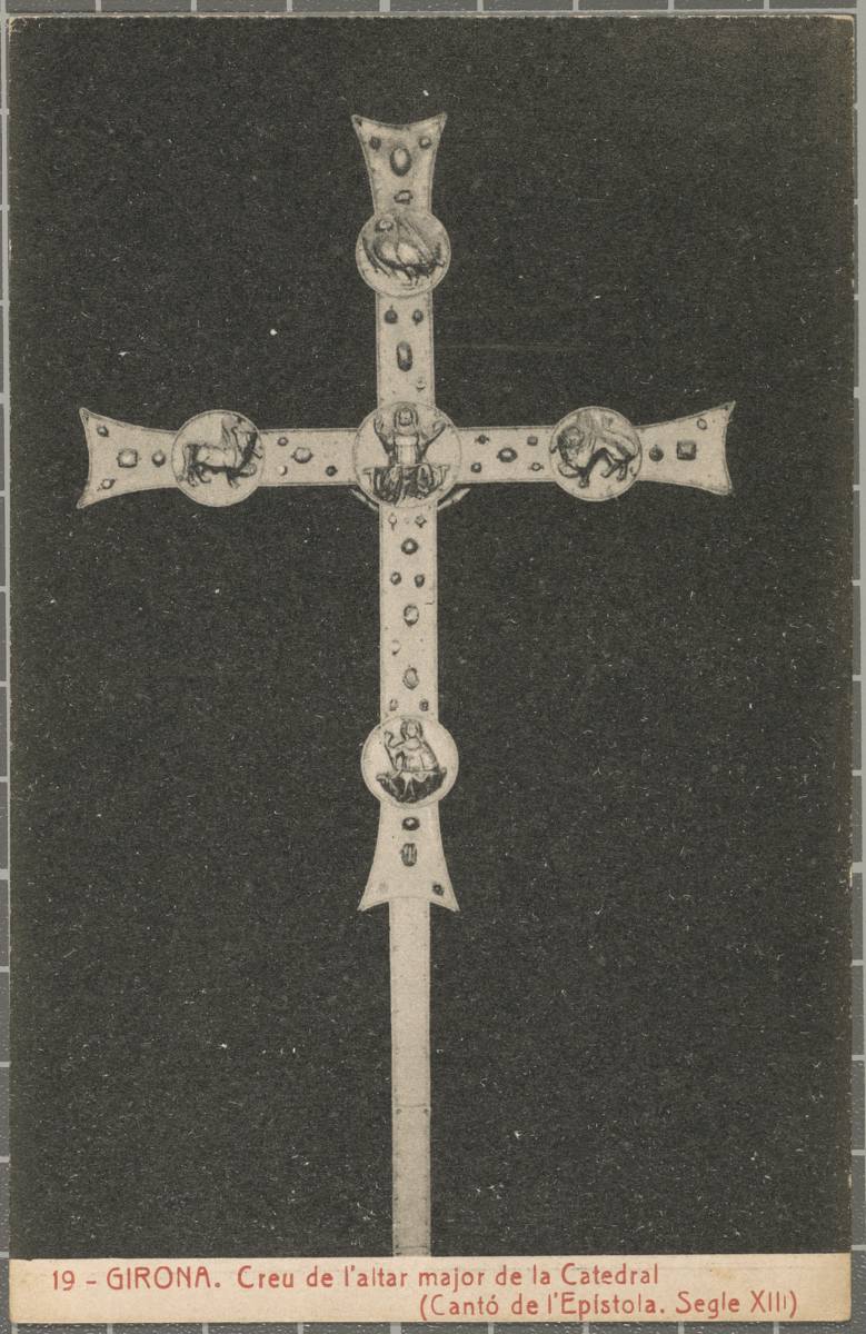 19-Girona. Cross of the main altar of the Cathedral. (Canton of the Epistle. XIII Century) - Cross the high altar of the Cathedral of Girona.