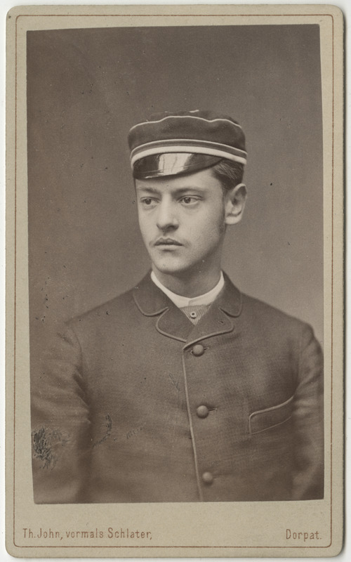 Korporatsioon "Estonia" liige parun Alexander Stael von Holstein, portreefoto