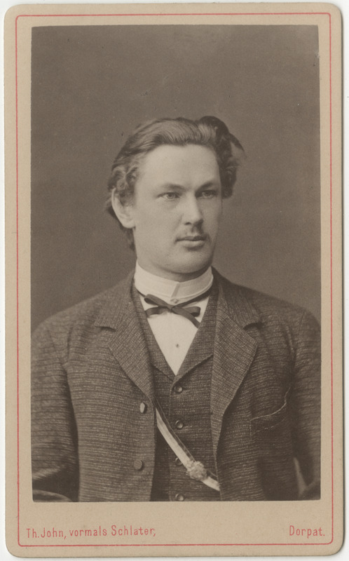 Korporatsioon "Estonia" liige Jakob von Samson-Himmelstjerna, portreefoto