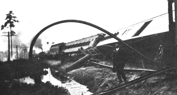 Wreck of engine 92 at DeLand, Florida