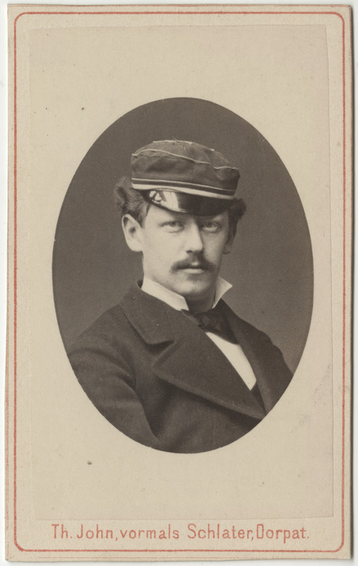 Korporatsioon "Estonia" liige Rudolf Knüpffer, portreefoto