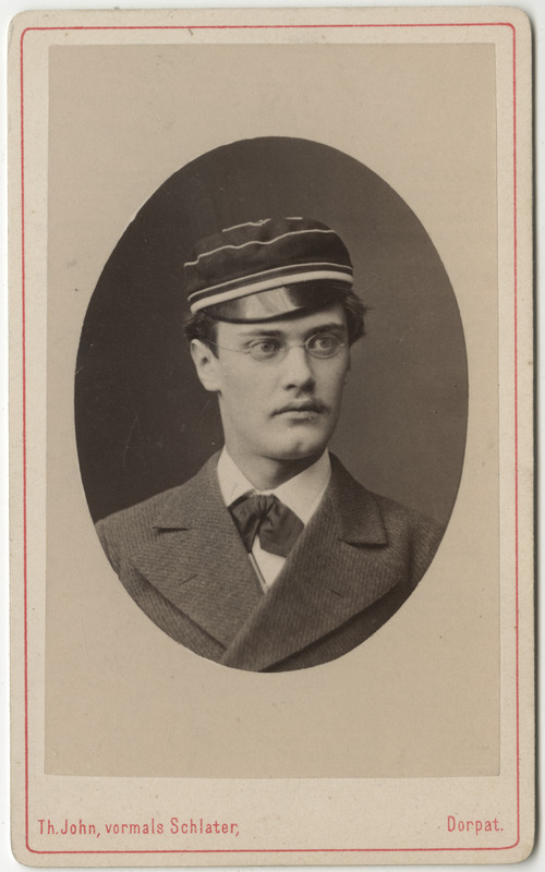 Korporatsioon "Estonia" liige Oskar Hoeppener, portreefoto