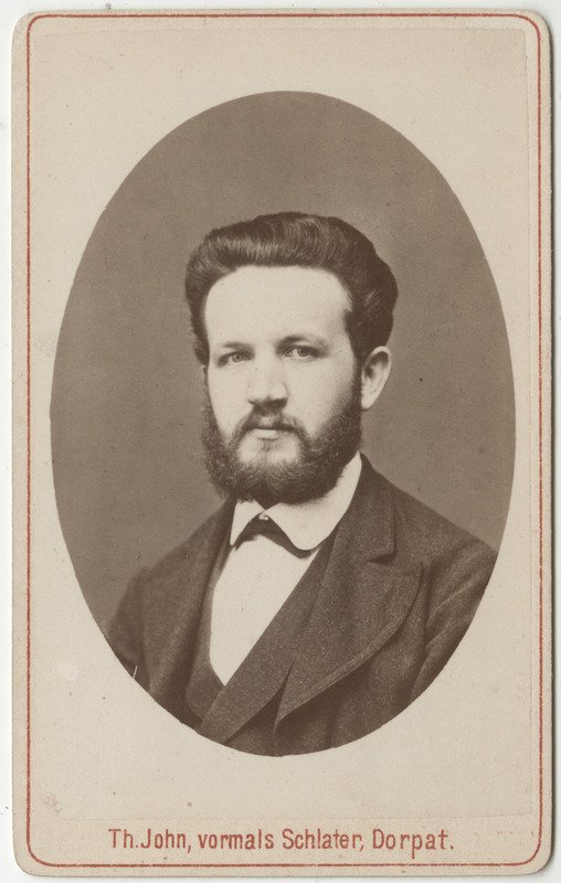 Korporatsioon "Estonia" liige Woldemar Schneider, portreefoto