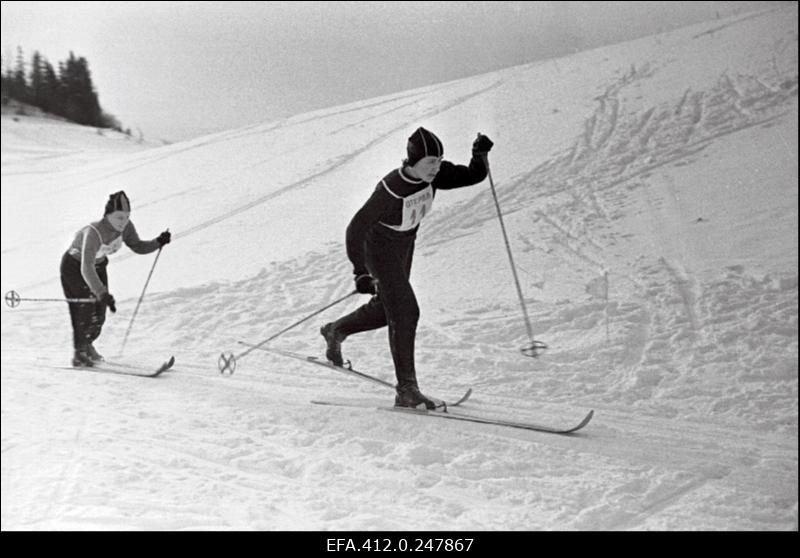 NSV Liidu suusatamise meistrivõistluste ajal Otepääl.