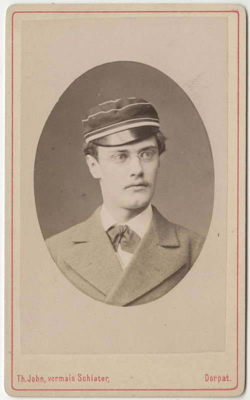 Korporatsioon "Estonia" liige Oskar Hoeppener, portreefoto