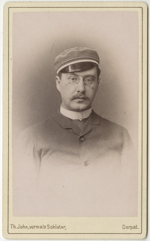 Korporatsioon "Estonia" liige Eduard von Gloy, portreefoto