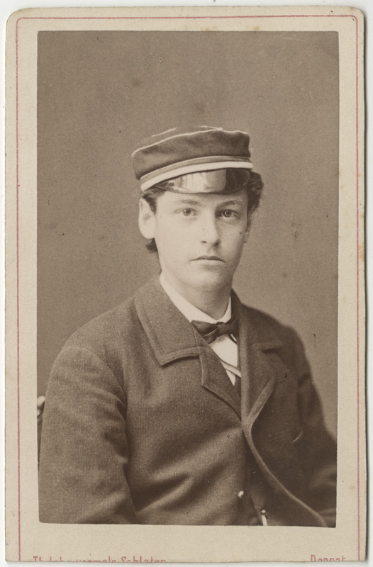 Korporatsioon "Estonia" liige Nikolai von Schulmann, portreefoto