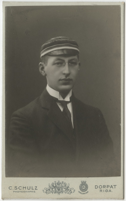 Korporatsioon "Estonia" liige Günther Riesenkampff, portreefoto