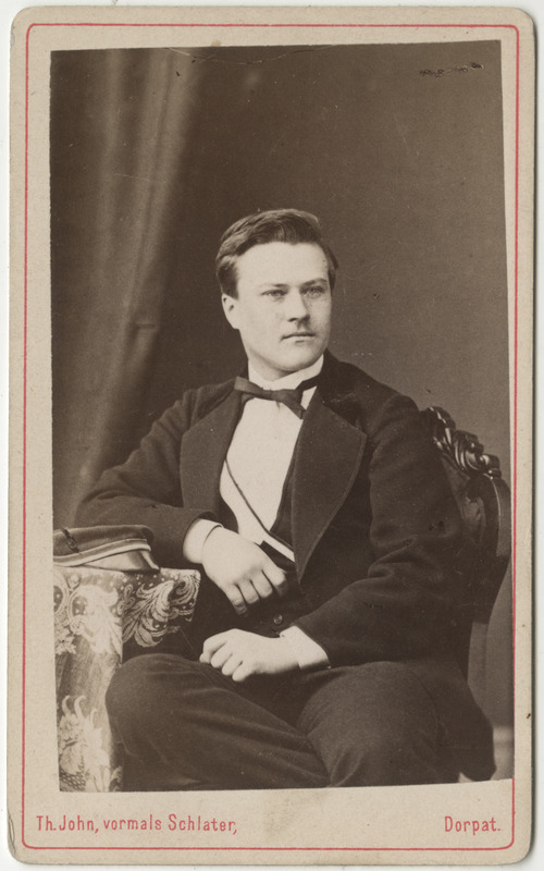 Korporatsioon "Estonia" liige Leo Furcht, portreefoto