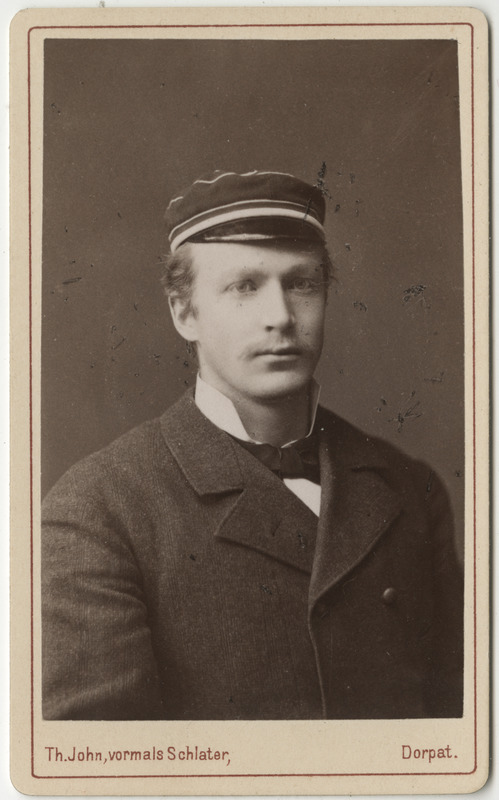 Korporatsioon "Estonia" liige Arthur Jahnentz, portreefoto