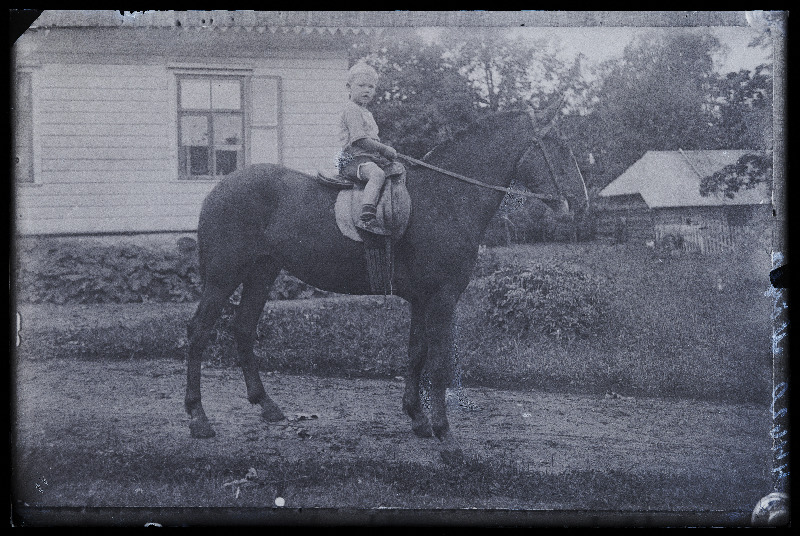 Poiss hobusel, (26.03.1925 fotokoopia, tellija Nõges).