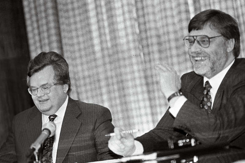 E. Savisaare pressikonverents. E. Savisaar, J. Hindov.