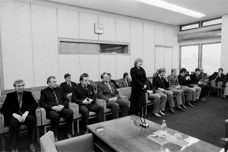 Vabariigi 1982.a. parimad sportlased vastuvõtul EKP Keskkomitees. Kõneleb laskesportlane Inna Rose.