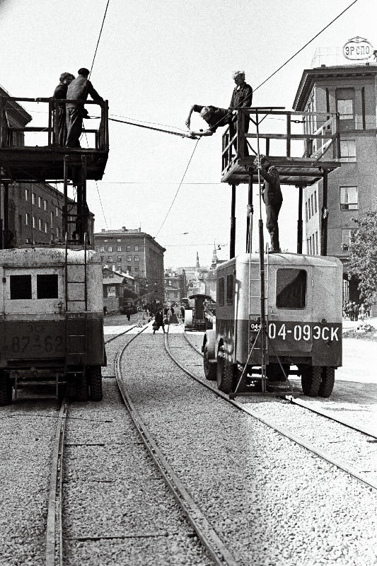 Vaade trammitee rekonstrueerimisele Narva maanteel.