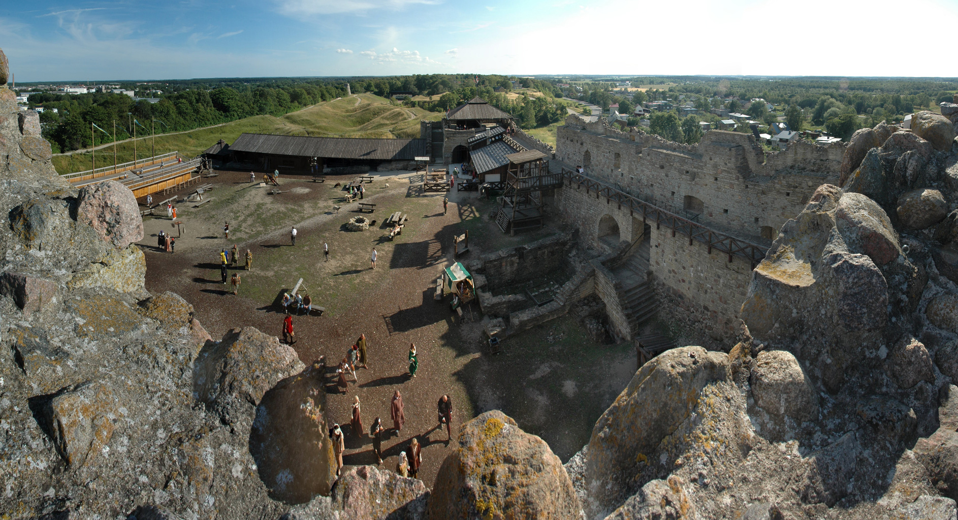 Rakvere-castle-courtyard-estonia - 180 deg. view of courtyard of Rakvere castle.