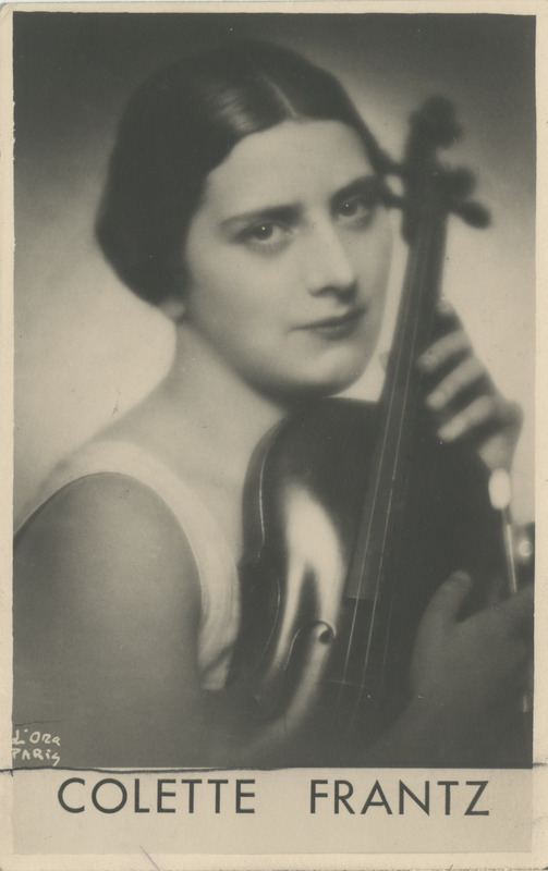 Colette Frantz, prantsuse viiulikunstnik, portreefoto