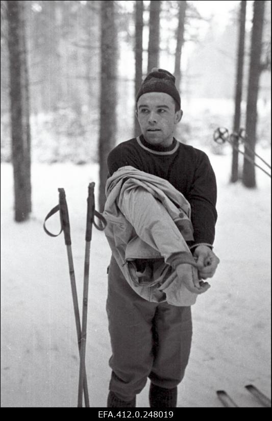 NSV Liidu suusatamise meistrivõistluste ajal Otepääl.