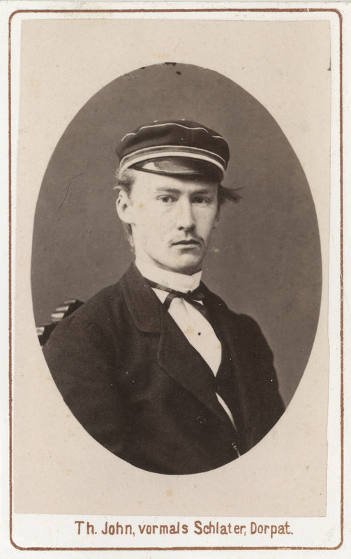 Korporatsioon "Estonia" liige Karl Hasselblatt, portreefoto