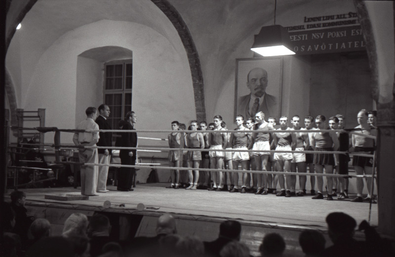 Eesti NSV poksi esivõistluste avamine.