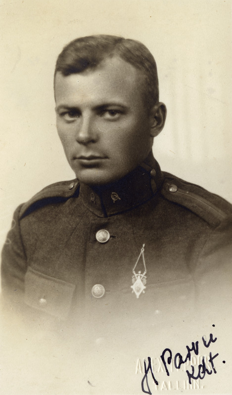 Sõjaväe Ühendatud Õppeasutused. Kadett Hugo Parvei.