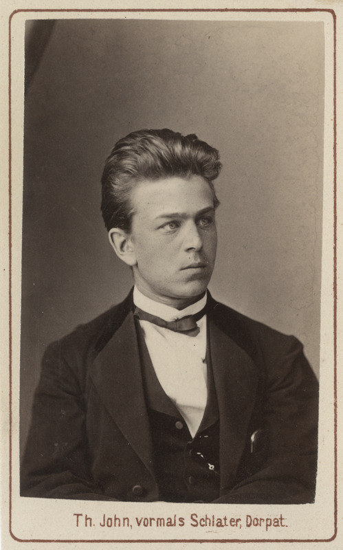 Korporatsioon "Estonia" liige Konstantin Ewers, portreefoto