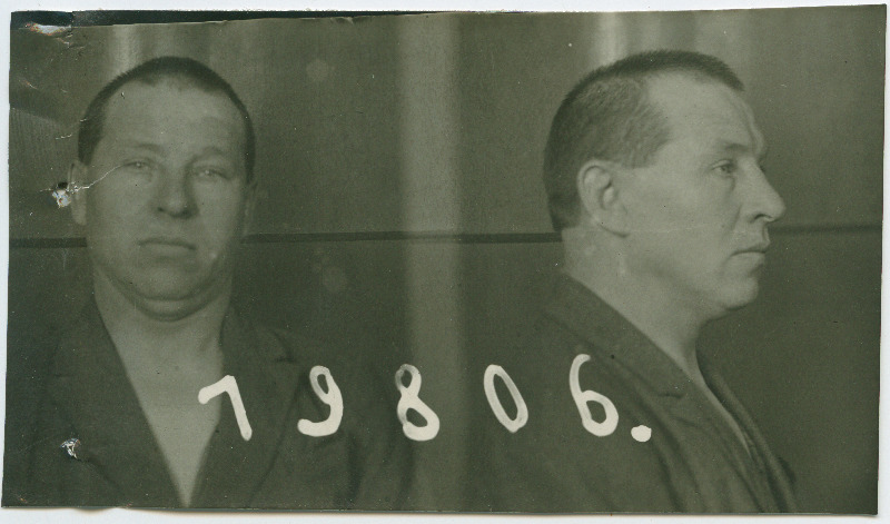 Sintal, August Gustavi p. (s. 1887). Vangifoto uurimistoimikust.