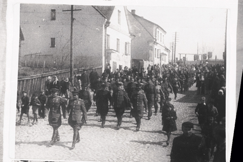 63. Eesti tagavarapolgu võitlejad 9. mai paraadil Tartus.