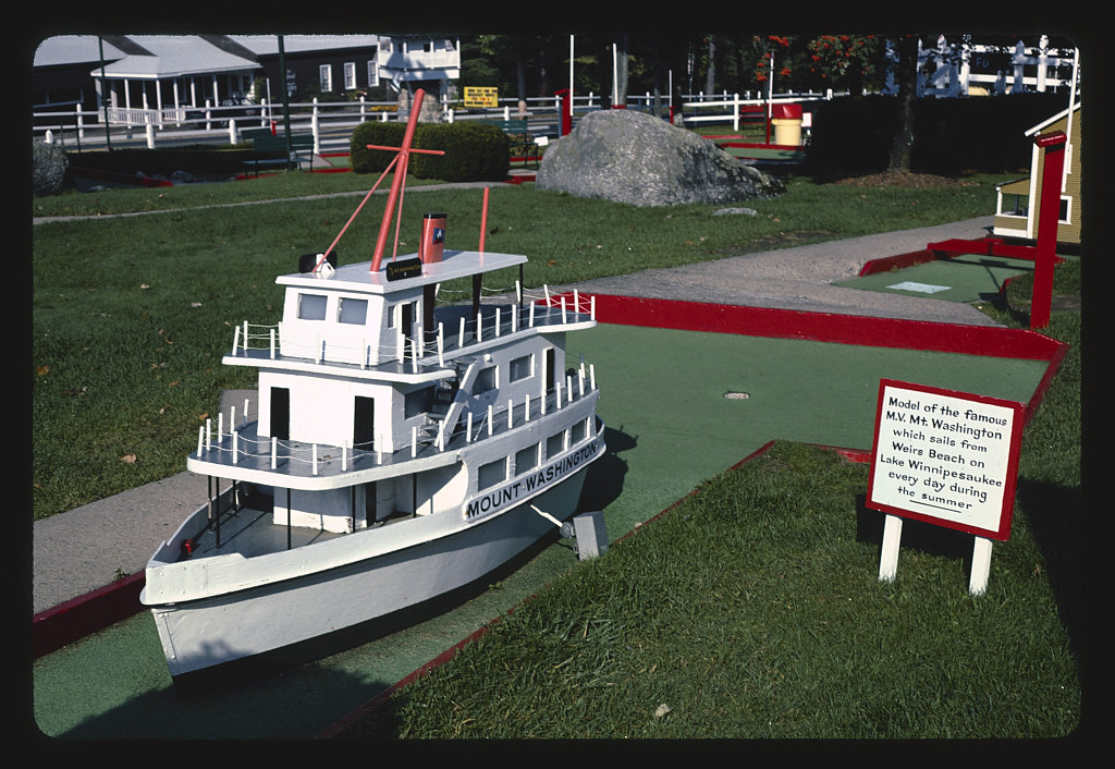Excursion boat, Funspot mini golf, Route 3, Weirs Beach, New Hampshire (LOC)