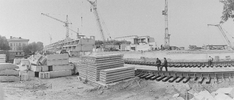 Tallinna purjespordikeskuse ehitustööd Pirital.