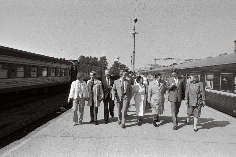 Schwerini sõprusrongi vastuvõtmine Balti jaamas.