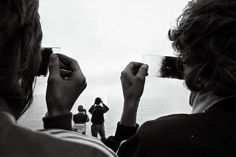 Päikesevarjutuse jälgimine Leppneemes, kui päike nähtavale tuli.