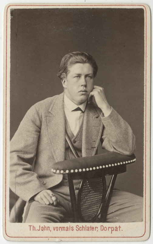 Korporatsioon "Estonia" liige parun Rudolf Ungern-Sternberg, portreefoto
