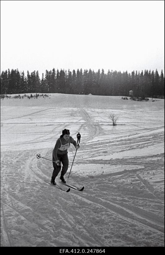 NSV Liidu suusatamise meistrivõistluste ajal Otepääl.
