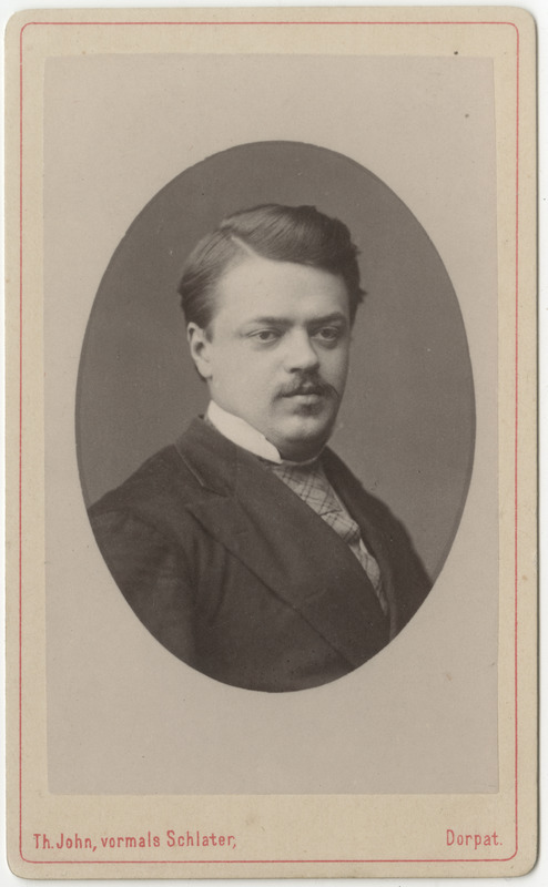 Korporatsioon "Estonia" liige Richard Peters, portreefoto