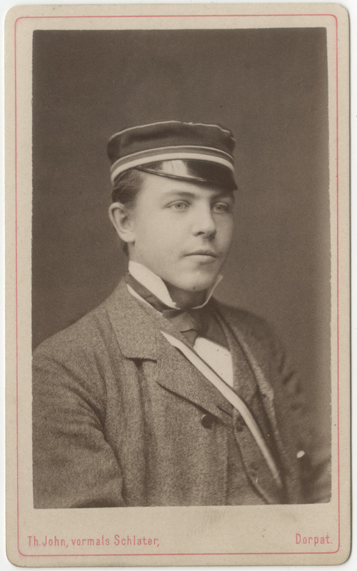 Korporatsioon "Estonia" liige Adolf von Gernet, portreefoto