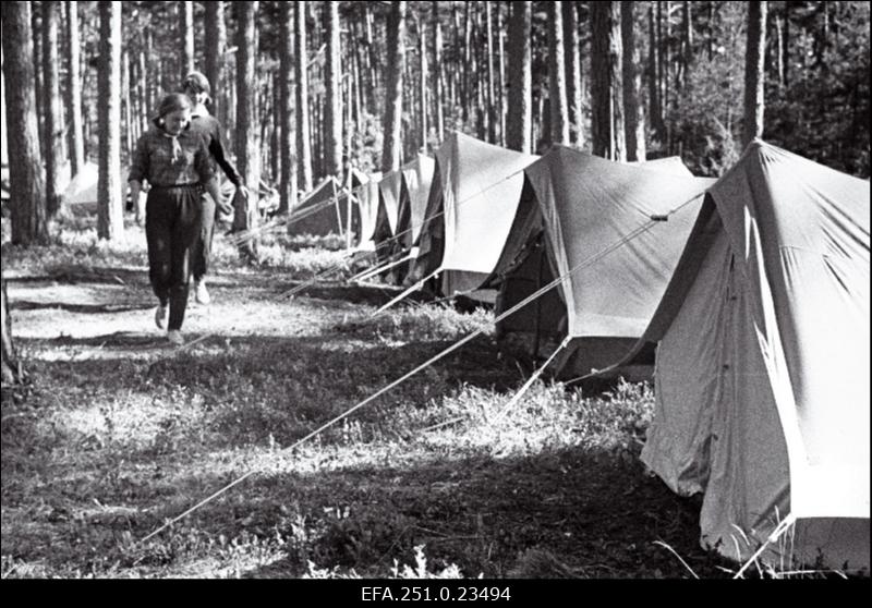 Telklaager Keila-Joal vabariikliku kommunistlike noorte IV kokkutulekul.