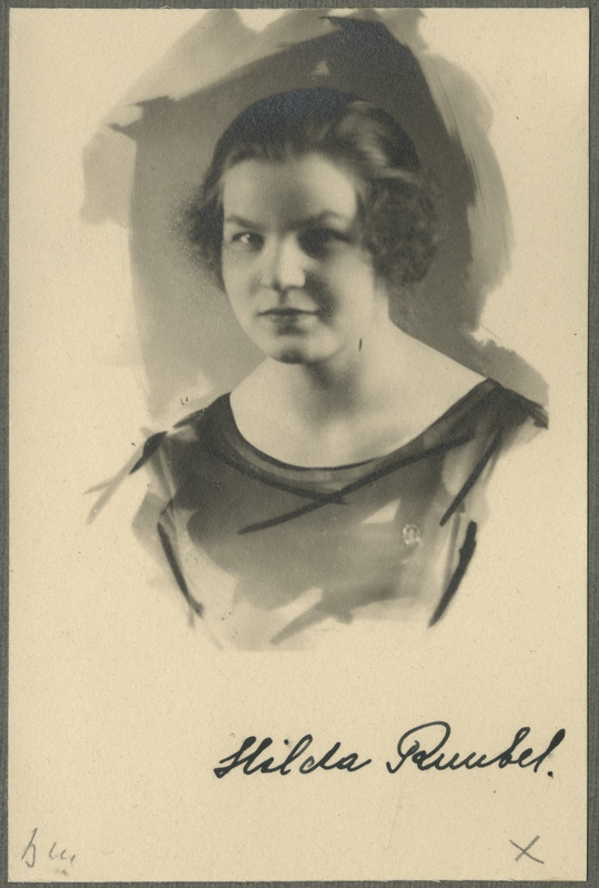 Hilda Ruubeli portree autogrammiga