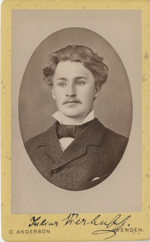 Korporatsiooni "Livonia" liige Julius Vierhoff, portreefoto