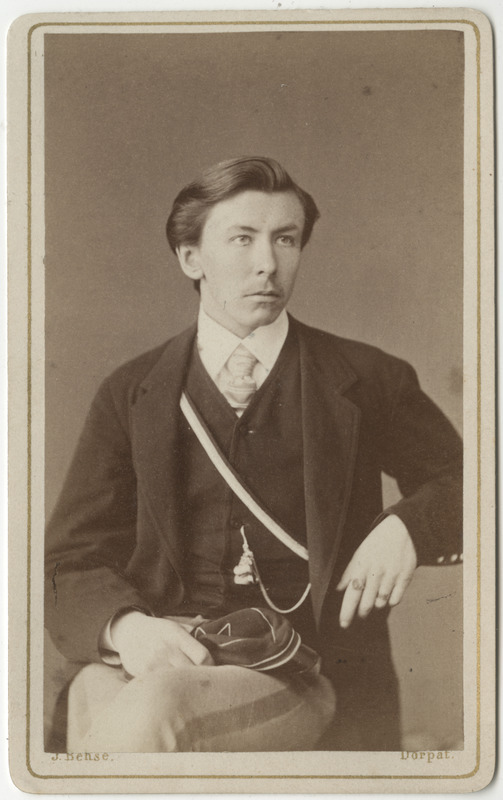 Korporatsioon "Estonia" liige parun Otto Budberg von Bönninghausen, portreefoto