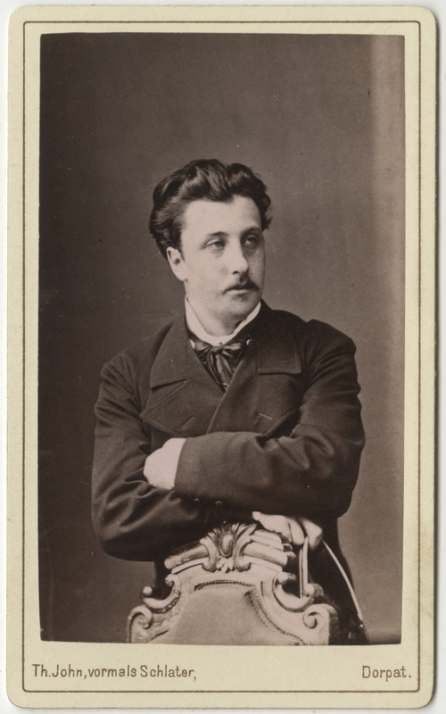 Korporatsioon "Estonia" liige Bruno Mechmershausen, portreefoto