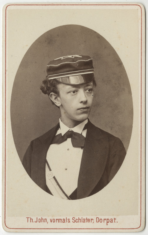 Arvatavasti korporatsioon "Estonia" liige Alexander von Tritthoff, portreefoto