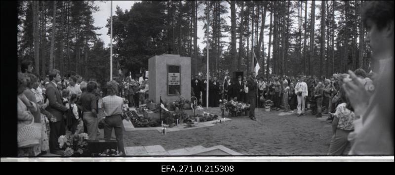 Vabadussõja mälestussamba avamine Võrus.