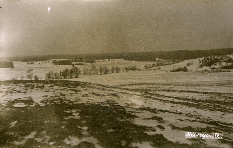 Sangaste maastik, vaade Mäeküla poole.